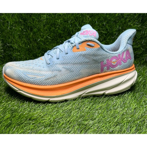 Hoka One One Shoes - Hoka Clifton 9 Womens size 10.5B Running Shoes Airy Blue Ice Water 1127896 ABIW